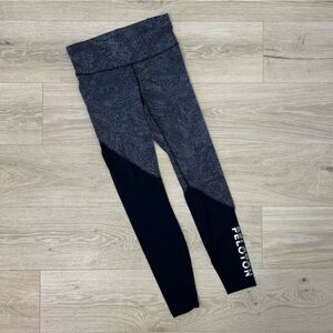 Lululemon Black and Heathered Gray Peloton Leggings